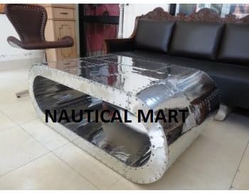 NauticalMart Coffee Table Black Hawk Aluminum Furniture