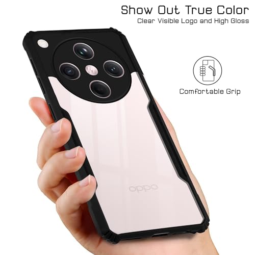 Image of Jkobi Back Cover Case for Oppo Find X8 (Shockproof with Polycarbonate Clear Panel | Professional Black)