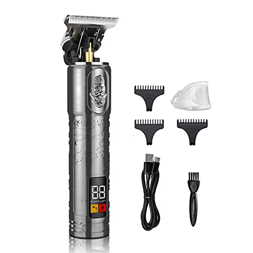 T Blade Trimmer, T Liner, Professional Retro Oil Hair Clippers with Rechargeable LED Display