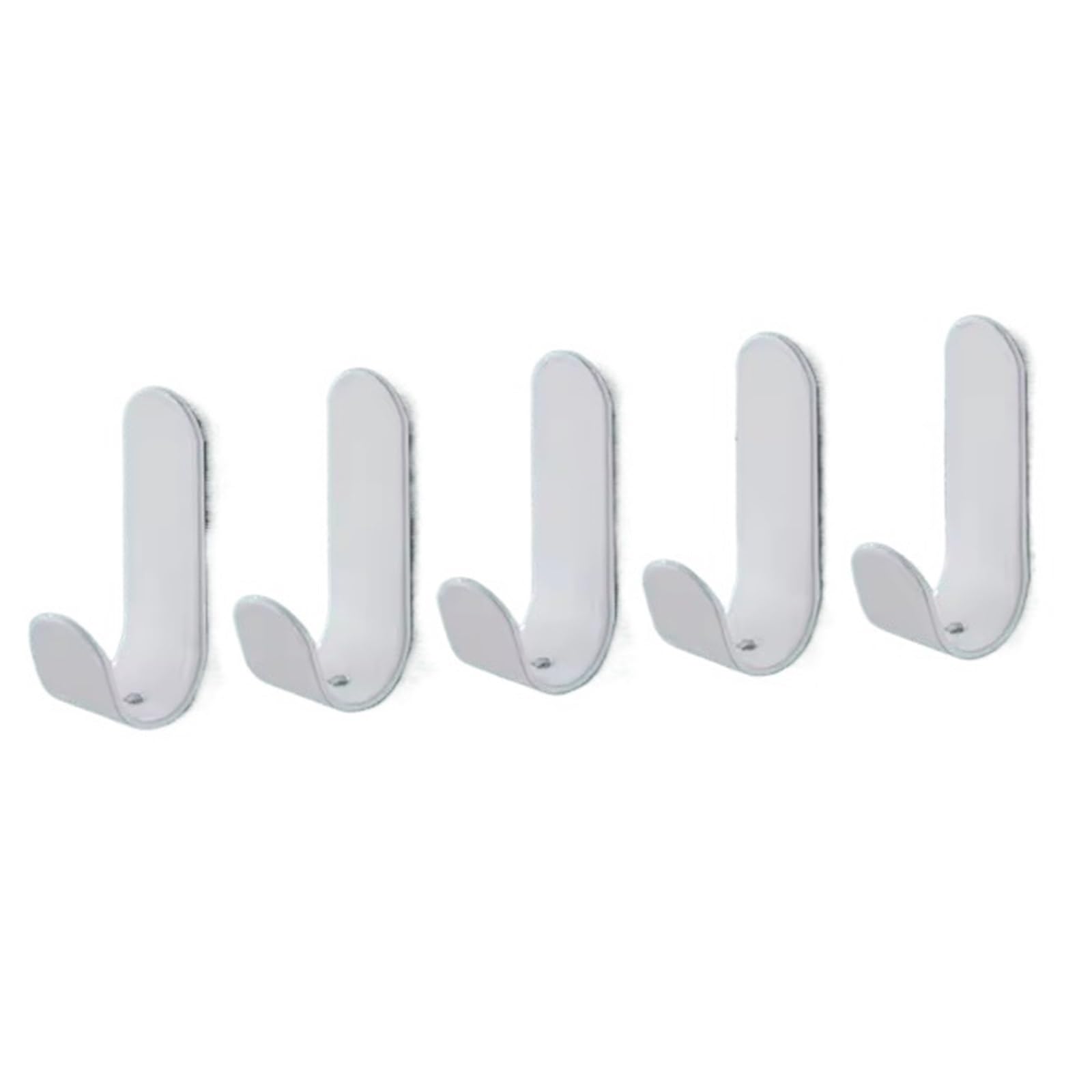 Ryqzhhy 5Pcs-White Coat Hooks 5Pcs Stainless Steel Adhesive Wall Hooks For Hat Towel Robe Bathroom Bedroom Hanging Use(5Pcs-White)