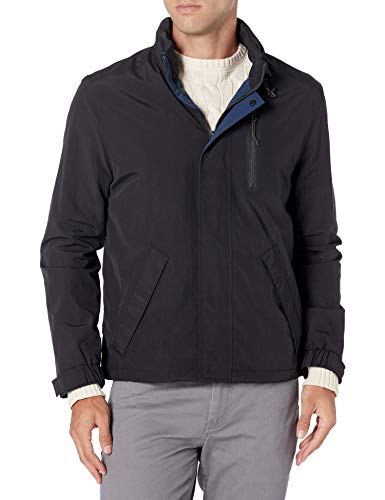 Cole Haan Men's Dry Hand Stretch Rain Jacket, Black, Medium