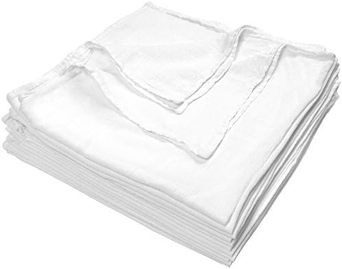 Nouvelle Legende Cotton Flour Sack Commercial Grade Towels, 28 by 29 Inches, White, Pack of 12