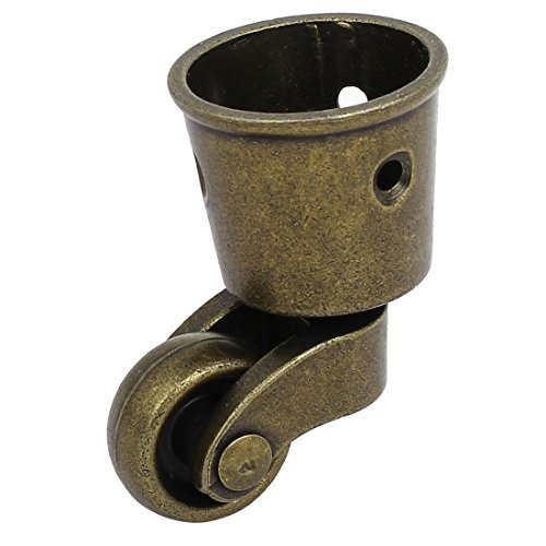 eDealMax 1-Inch Wheel Dia Swivel Round Cup Caster Bronze Tone for Chair Table