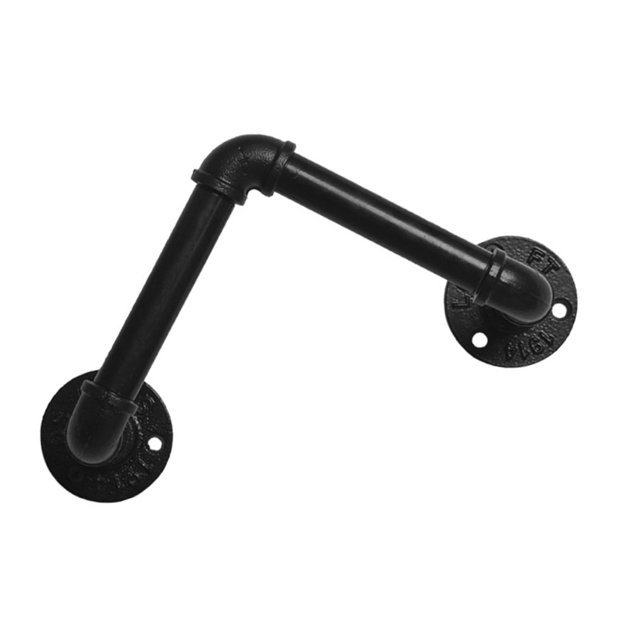 NUOBESTY 1Pc Vintage Iron Wine Holder Wall Mounted Industrial Pipe Rack for Home Storage Black Load Bearing Capacity Practical Wine Shelf for Spaces