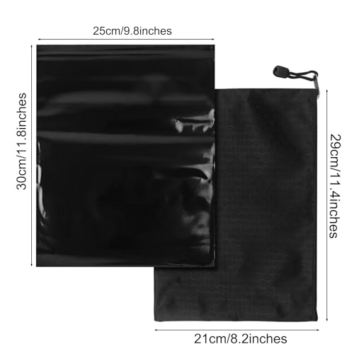 Bolsas desechables para ostomía de 100 piezas negras y opacas 5