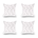 cojines blancos y dorados TAMAÑO: Tienen un tamaño de 45x45cm. Son ideales para dar un toque moderno y elegante a su hogar. Dependiendo de la dirección de la luz el color puede variar ligeramente.