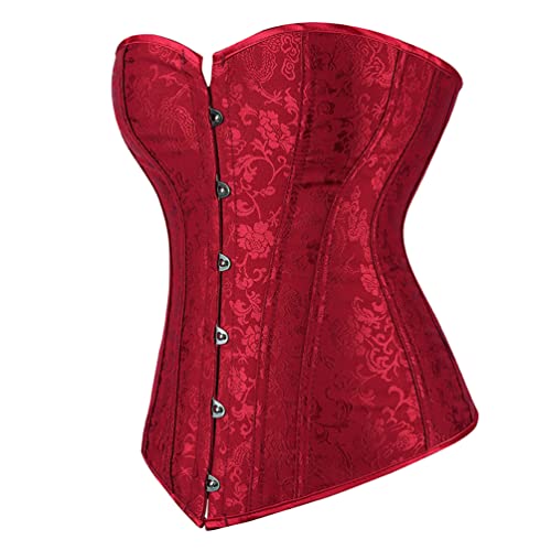 Bustier gothique luxueux pour femme en véritable brocart de collection