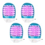 4 Stück Mückenlampe, Insektenvernichter Elektrisch, Mückenschutz Steckdose mit UV LED, Keine Giftige, Mückenstecker Moskitoschutz Fliegenfalle Elektrisch Mückenfalle für Küche, Schlafzimmer