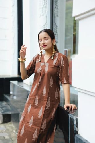 Image of SHIENZY Cotton Blend Kurta Set for Women