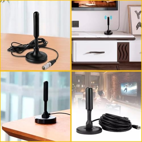 Antena Digital TV Interna Externa Amplificada HDTV 4K UHF | VHF | FM, Resistente A Água, Compatível