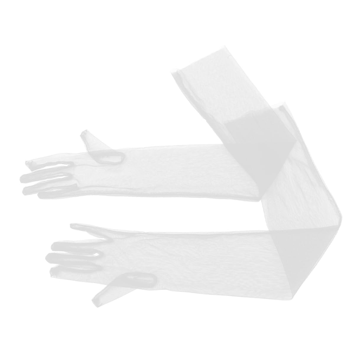 BESPORTBLE Women Long Lace Gloves Tulle Bridal Evening Gloves for Weddings Photography and Parties Lightweight for Dress Up and Accessories