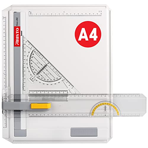 Zeichenplatte A4 GEO-Board Aristo AR70442 (schlagfester Kunststoff, inkl. Schnellzeichendreieck AR7090) weiß