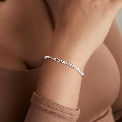 Image of Alex and Ani September Birthstone Sapphire Curb Chain Bracelet