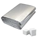 BeGrit Reflective Window Film, 24in x 10ft Window Insulation for Summer Heat, Double-Sided Aluminum Foil Bubble Film for RV, Roof, Car, Garage Doors