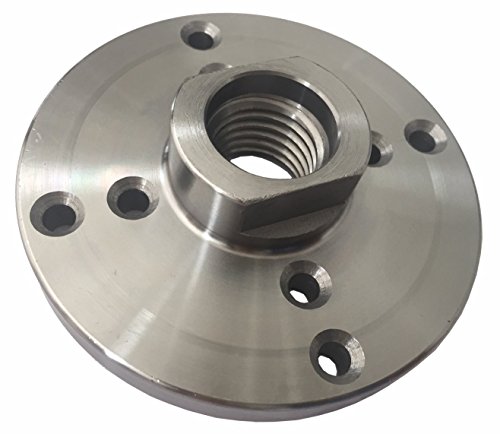 Placa de cara de acero roscada 1"-8 para torno de madera (4")