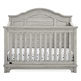 Delta Children Simmons Kids Asher 6-in-1 Convertible Crib with Toddler Rail, Rustic Mist