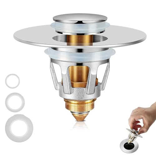 Drain 2in1 Magic Universal WaschbeckenstöPsel Mit Abflusssieb für Waschbecken Badewanne Waschbecken oder Dusche (1pcs)