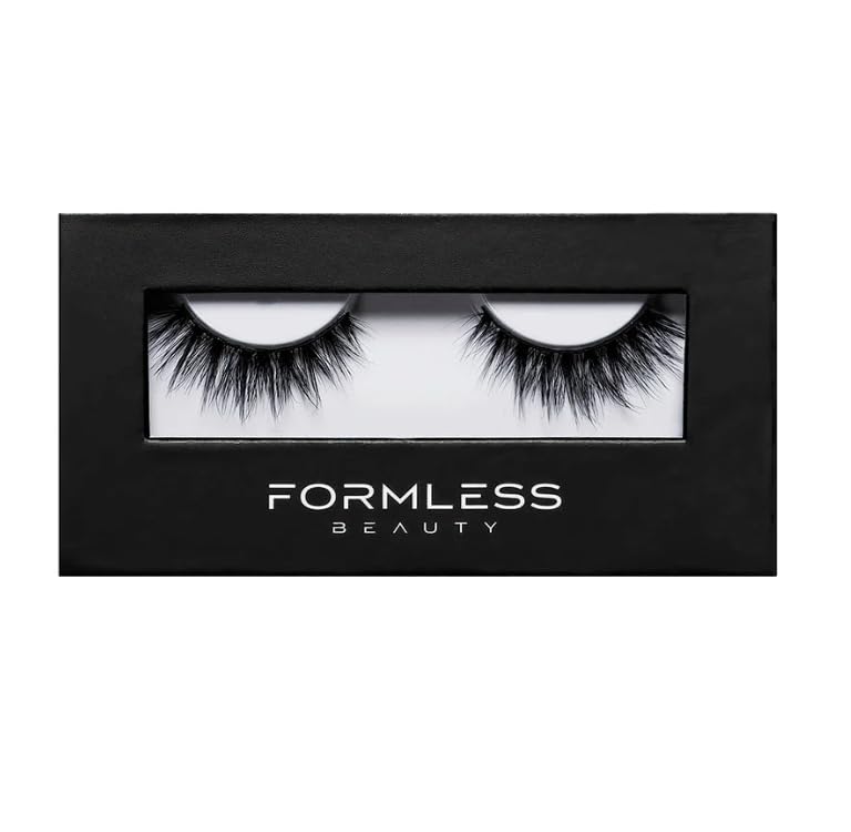 Formless Beauty by Jenny McCarthy Luster Lash – 3D Faux Mink False Eyelashes – Medium Length, Voluminous, Reusable up to 15 Wears