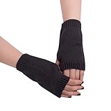 Winter Damenhandschuhe mit Fleecefutter Unisex Handschuhe Knitted Stormlock Warm Elastische Strickhandschuh Touch Screen Handschuhe Winterhandschuhe für Damen Damen Thermo-Konverter Fingerlose mit Zopfmuster 2,3 Tog Handschuhe – One Size Touchscreen Strick Winterhandschuhe/Handschuhe Damen Winter Halb Handschuhe, Wärmer Strick Kurzer Gestrickte Fingerlose Armstulpen Fäustlinge Damen Winter Leder Handschuhe Touchscreen Echt Leder Nachrichten Schreiben Texting Fahren Winter