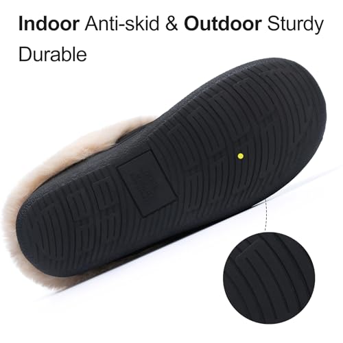 Fuzzy Womens Slippers Memory Foam House Slippers for Women Indoor and Outdoor Cozy House Shoe with Anti-Skid Sole4