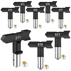 Maalr 8 stuks verfspuit tips Airless Spray Nozzles tips Duurzame spray verf machine Accessoires Complete…