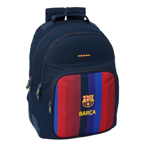 Safta | Mochila Escolar Doble FC Barcelona 1ª Equipación 26/27 Adaptable a Carro, 2 Compartimentos, Espalda y Hombreras Ergonómicas Acolchadas, Niño y Niña, Medidas 32x15x42 cm