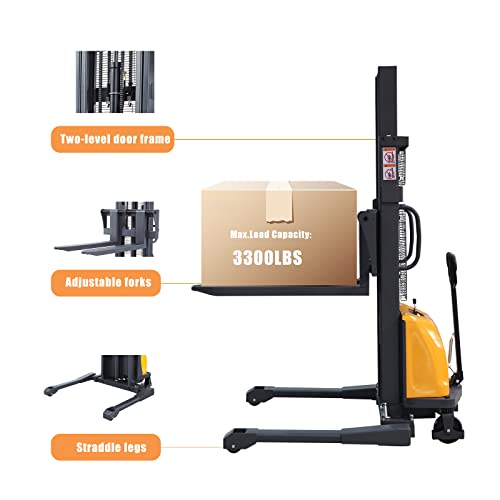 Electric forklift warehouse