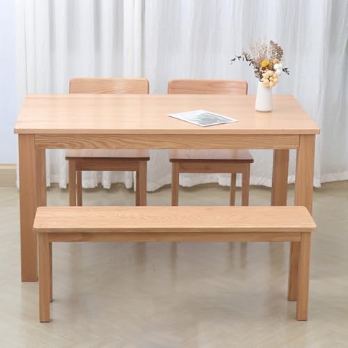 Tabouret de couleur noyer de 100 cm de long style industriel - 4