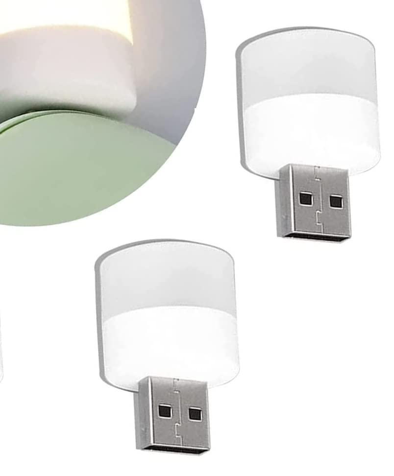 Pacificdeals {Combo of 2) 1Watt Portable Mini Small Flexible USB LED Bright Light Bulb for Power Bank Laptop PC Reading Camping Home Car Home Mobile USB Charger Indoor Outdoor - Warm Yellow-image-24