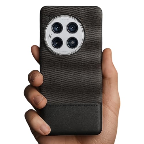 Image of MILLION CASES Back Cover Case for OnePlus 13R Shockproof Protective Vintage Half Leather Case for Men & Boys(Black)