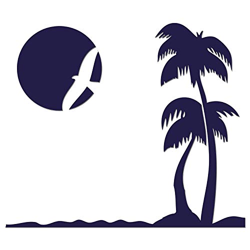 Jasoncarlmorgan Jcm Gráficos Paraíso Playa Termoadhesivo Transfer - Azul marino, 150mm