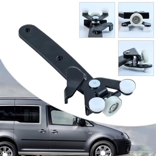 Bisagra de guía inferior izquierda con rodillo reforzado compatible con VW Caddy 2K0843397B 6
