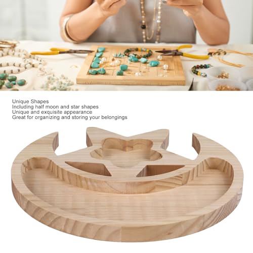 Almacenamiento de joyas y bandeja de cristal de madera para cuarzos 3