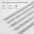Diflart Carrara White Marble Pencil Trim Liner 1/2 x 12" Bullnose Tile Edge Trim Honed for Bathroom Kitchen Shower Livingroom Pack of 10 Pcs