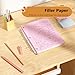 Pink Loose Leaf Paper 100 Sheets Colored Filler Paper 8 * 10.5 College Ruled 3-Hole Punched Paper for 3-Ring Binders Notebook Lined 8