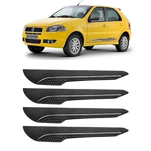 Image of AOSIS-Car Bumper Protector /Bumper Guard for Fiat Palio D with Single Chrome Stripe (4-Pcs)