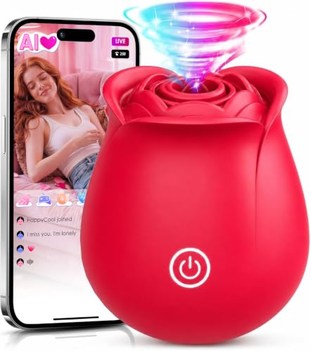 Lolitree Sex Toys for Women AI Sync Stronger Suction Clitoris Vibrator with APP & 10 Vibrating Sucking Vibrater Nipple Clitoral Stimulator Adult Toys Sex Toy Couples Female Pleasure