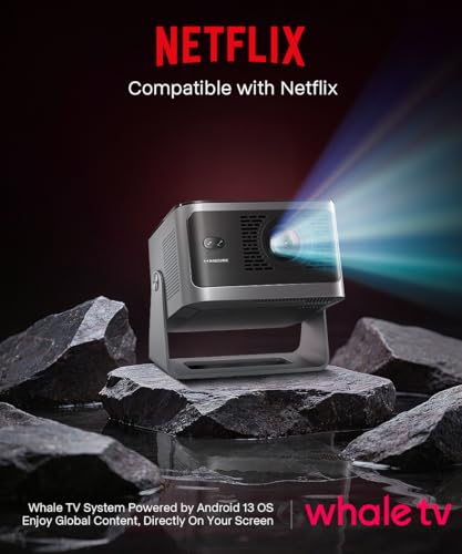 Magcubic Mini Projector with WiFi and Bluetooth, 600ANSI Native 1080P Projector, Compatible with Netflix, Auto Focus & Vertical Keystone, 15W Speaker HY350NTV Smart Proyector for Movie Home Outdoor - Image 7