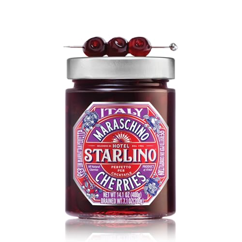 Hotel Starlino Maraschino Cherries | Great Tasting Italian Cherry for Premium Cocktails and Desserts...