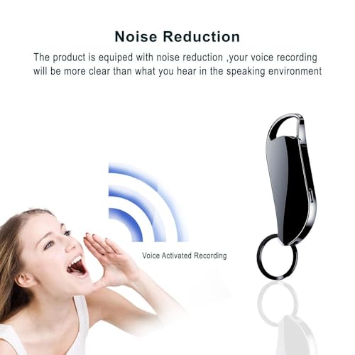 Image of FREDI HD PLUS Mini Digital Voice Recorder with 8GB Inbuilt Memory | Small Size Portable Audio Recorder | One-Click Operation | Ideal for Indoor & Outdoor Use - Classes, Office (V11 KEYCHAIN VOICE RECORDER)