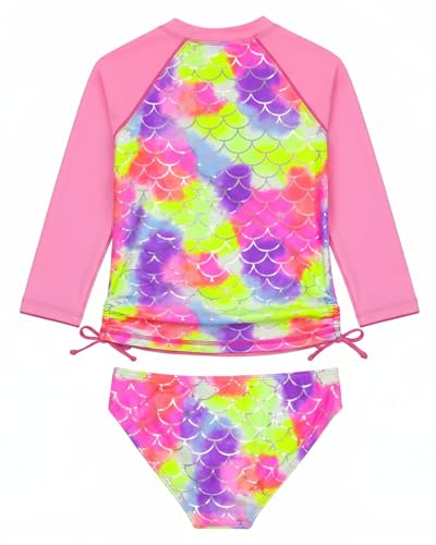 Image of weVSwe Girls Rash Guard Set 2-Piece UPF 50+ Sun Protection Swimsuit 2T-14 Years