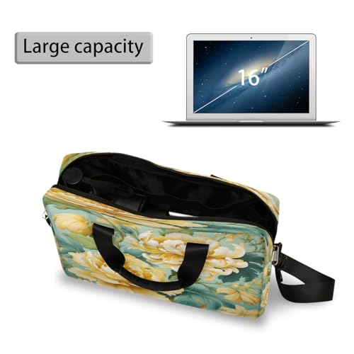 Maletín para laptop de 15.6-16 pulgadas con flores Peony miniatura 5