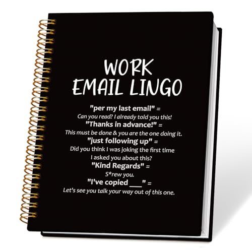 NEFMGEG Funny Work Spiral Notebook Journal, Funny Office Journal for Coworkers, Sarcastic Office Supplies, Work Humor Notebook for Coworkers, Social Worker Notebooks, 5.5x8.3 Inch