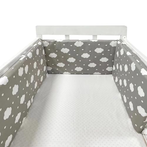 GYCF Cojín Barandilla de Seguridad para Niños, Protector de Cama, Suave Transpirable Alfombra Anticolisión para El Hogar Fácil, Protección Integral para Evitar Colisiones,A01,180x30CM