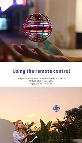 Image of GONCART26 Flying Ball Boomerang Spinner Toy with RGB Lights, USB Rechargeable, 360 Rotating, Indoor Outdoor for Boys Girls Kids Adults, Multi-Color