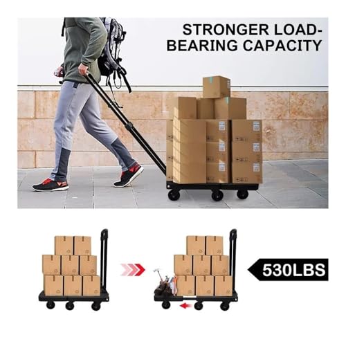 Carretilla plegable resistente 530LB con 6 ruedas miniatura 5