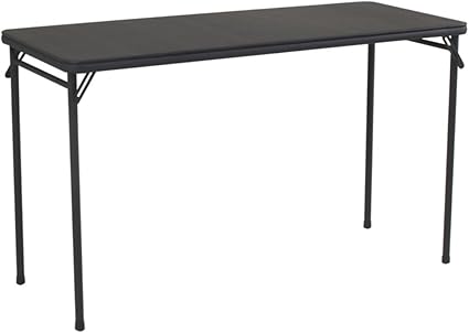 Amazon.com: COSCO 20" x 48" Vinyl Top Folding Table, Black : Home & Kitchen