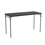 COSCO 20" x 48" Vinyl Top Folding Table&comma; Black