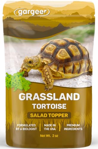 Gargeer 2oz Desert/Grassland Tortoise Food Supplement, Flower Salad Mix Topper. Supercharge Appetite, Health & Immune System. Complete Diet, Rich with Vitamins, Made in The USA. Enjoy!