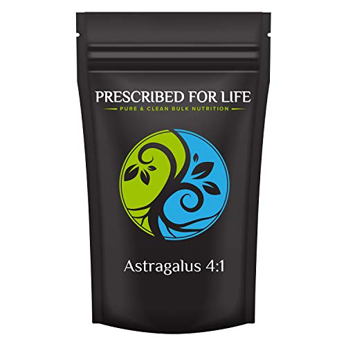 Prescribed For Life Astragalus Powder 4:1 | Natural Milk Vetch Root Fine Powder | Gluten Free, Vegan, Non Gmo, Soy Free, Kosher | Astragalus Membranaceus (4 Oz / 113 G) #TOP14